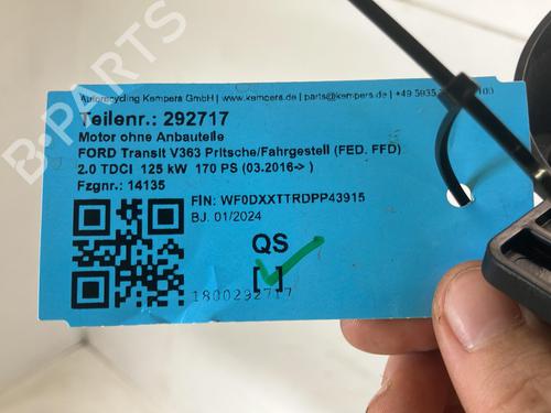 Used Engine Engine FORD TRANSIT V363 Platform/Chassis (FED, FFD) 2.0 EcoBlue (170 hp) 33657090 33657090