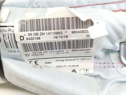 Right curtain airbag PEUGEOT 2008 II (UD_, US_, UY_, UJ_, UR_, UC_) 1.2 PureTech 130 (USHNS, URHNS) | BP29632266C12 