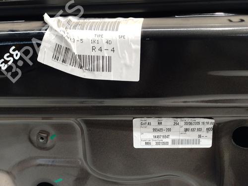Right rear door VW GOLF V (1K1) 1.9 TDI | BP26001344C5 