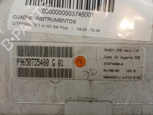 Instrument cluster CITROËN C3 I (FC_, FN_) 1.4 HDi | BP3051109C47 