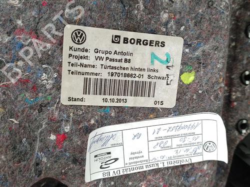 Bageste venstre beklædning VW PASSAT B8 (3G2, CB2) 1.6 TDI | BP36278300C60  - Image 7