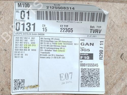 Front right panel VW PASSAT B8 (3G2, CB2) 1.4 TSI | BP32366007C59