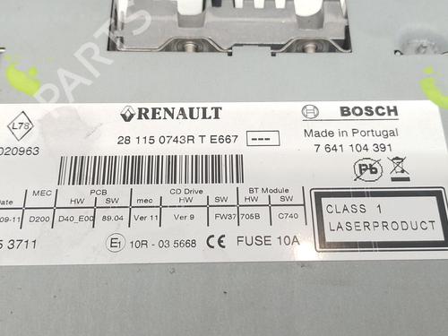 Radio RENAULT MEGANE III Hatchback (BZ0/1_, B3_)  | BP25872450E6