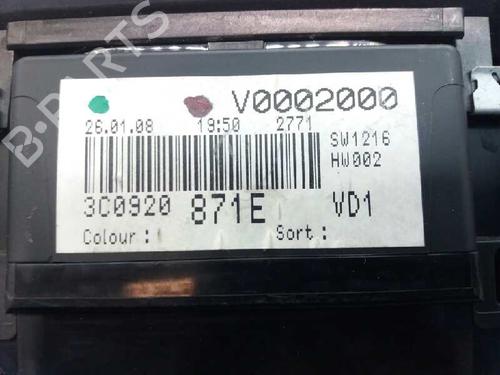 Instrument cluster VW PASSAT B6 (3C2)  | BP3552689C47 