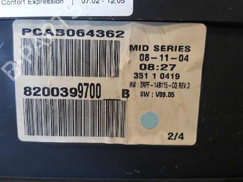 Instrument cluster RENAULT MEGANE II (BM0/1_, CM0/1_)  | BP5851406C47 