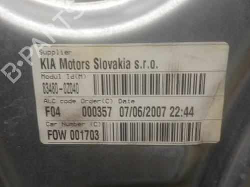 Rear right window mechanism KIA SPORTAGE II (JE_, KM_) 2.0 CRDi | BP11851903C25 