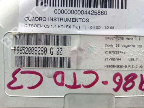 Instrument cluster CITROËN C3 I (FC_, FN_) 1.4 HDi | BP3034493C47 