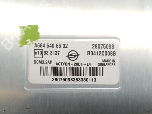 Control unit SSANGYONG ACTYON SPORTS I (QJ) 2.0 Xdi | BP26175623M11 