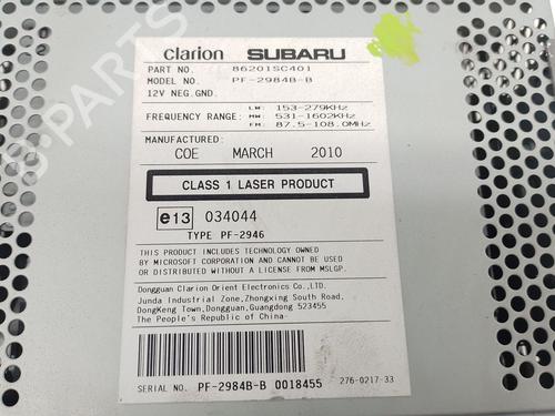 Radio SUBARU FORESTER (SH_) 2.0 D AWD (SHH, SHD, SHN) | BP29175233E6 