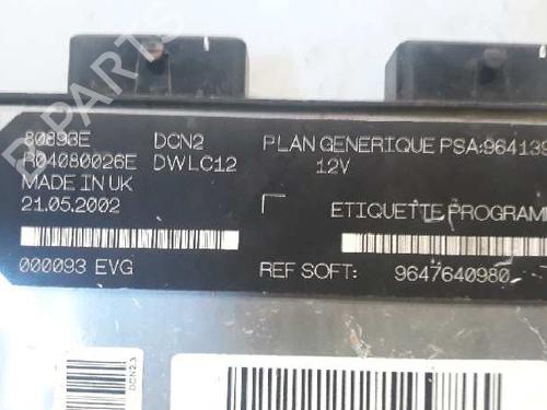 Control unit CITROËN BERLINGO / BERLINGO FIRST Box Body/MPV (M_) 1.1 i (MAHDZ, MBHDZ, MBHFX) | BP3527867M11 