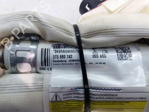 Right curtain airbag SKODA SUPERB II (3T4)  | BP3352414C12 