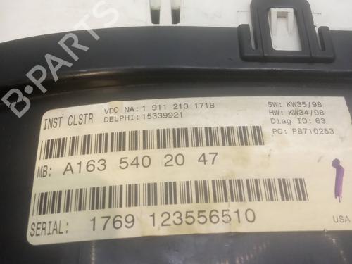 Instrument cluster MERCEDES-BENZ M-CLASS (W163)  | BP11868157C47 