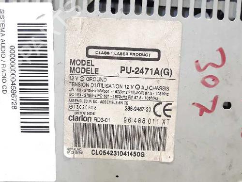 Radio PEUGEOT 307 (3A/C)  | BP3044371E6 