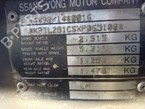 Dør høyre foran SSANGYONG KORANDO (KJ) 2.3 TDiC 4x4 | BP6333633C3 