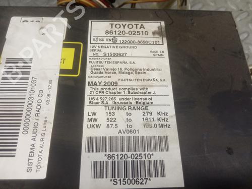Radio TOYOTA AURIS (_E15_)  | BP3043604E6 