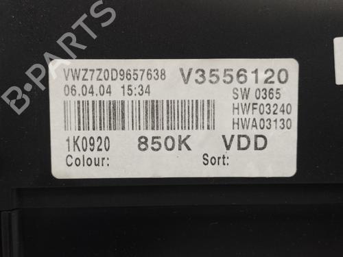 Instrument cluster VW GOLF V (1K1)  | BP19131409C47 