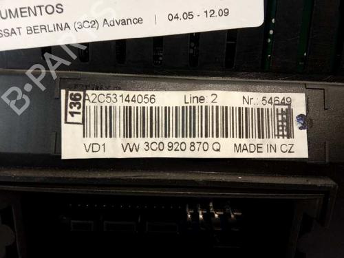 Instrument cluster VW PASSAT B6 (3C2)  | BP3202967C47 