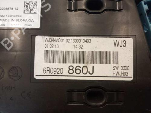 Instrument cluster VW POLO V (6R1, 6C1)  | BP6332165C47