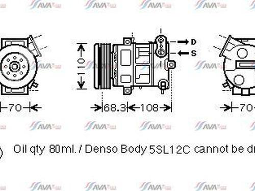 Compressor A/A OPEL CORSA D (S07) 1.4 (L08, L68) (100 hp) 31691541