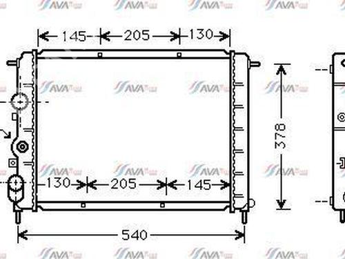 Used Water radiator RENAULT CLIO II (BB_, CB_) 1.9 D (B/CB0E, BB0J) (64 hp) 32074875