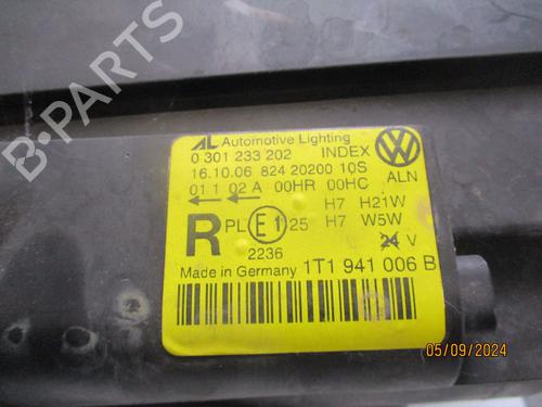 Right headlight VW TOURAN (1T1, 1T2)  | BP26635712C29 