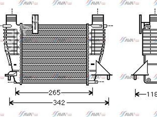 Used Intercooler Intercooler RENAULT CLIO III (BR0/1, CR0/1) 1.5 dCi (C/BR0G, C/BR1G) (68 hp) 40161555 40161555