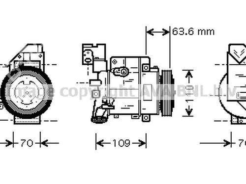 AC compressor MERCEDES-BENZ A-CLASS (W168) A 170 CDI (168.009, 168.109) | BP19742033M34 