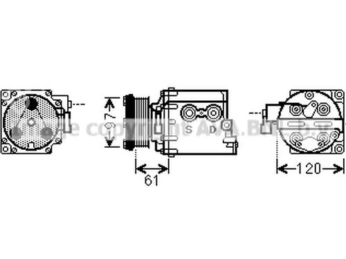 Used AC compressor FORD TRANSIT CONNECT (P65_, P70_, P80_) 1.8 Di (75 hp) 19716446