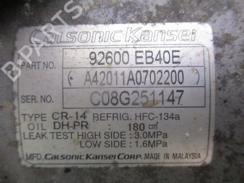 AC compressor NISSAN NAVARA NP300 (D40) 2.5 dCi 4WD | BP33750001M34 - Image 9