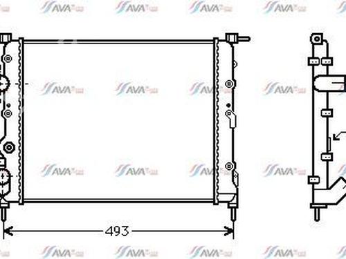 Wasserkühler für RENAULT CLIO II (BB_, CB_) 1.2 16V (BB05, BB0W, BB11, BB27, BB2T, BB2U, BB2V, CB05,... (75 hp) 31346924