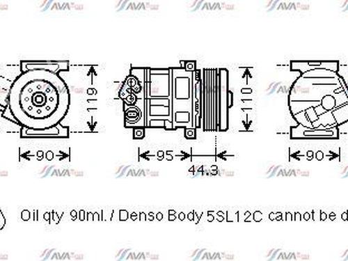 Used AC compressor ALFA ROMEO MITO (955_) 1.4 MultiAir (955AXL1B) (105 hp) 29263323
