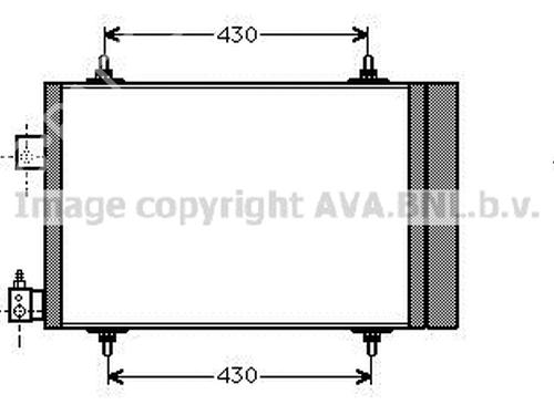 AC radiator PEUGEOT 607 (9D, 9U) 2.0 HDI | BP19723799M32 