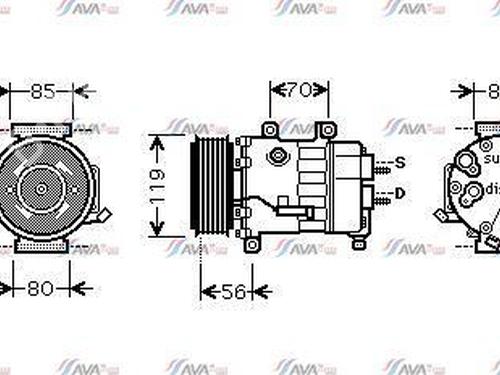 Used AC compressor CITROËN C4 Picasso I MPV (UD_) [2006-2015]  30949206