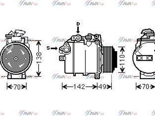 Used AC compressor AC compressor BMW 1 (E87) 116 d (116 hp) 33750016 33750016