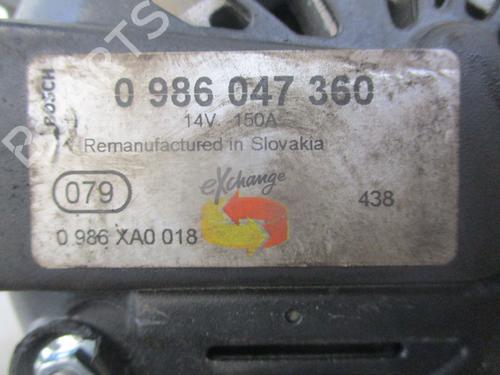 Alternator CITROËN XSARA PICASSO (N68) 2.0 HDi | BP29344146M7 