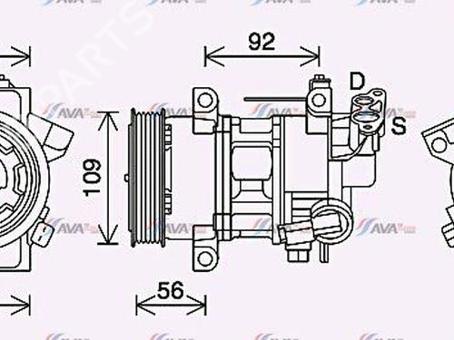 Used AC compressor AC compressor PEUGEOT 208 I (CA_, CC_) 1.2 PureTech 82 (82 hp) 26630039 26630039
