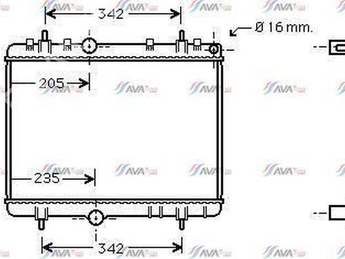 Used Water radiator Water radiator PEUGEOT 3008 I MPV (0U_) 1.6 HDi (112 hp) 33006619 33006619