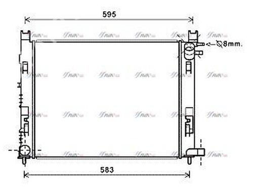 Used Water radiator DACIA DUSTER (HM_) 1.5 dCi 110 4x4 (HMAB) (109 hp) 30116676