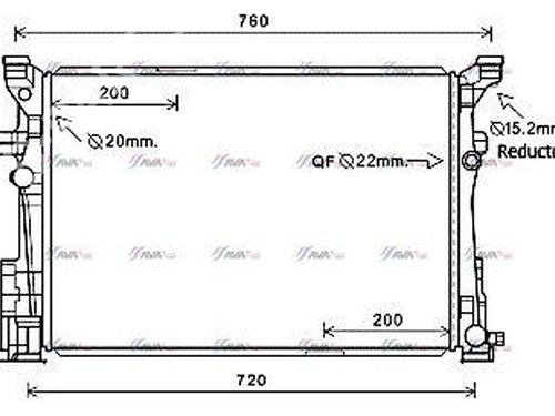Water radiator MERCEDES-BENZ GLA-CLASS (X156) GLA 180 CDI / d (156.912) 2465001303 2465001303