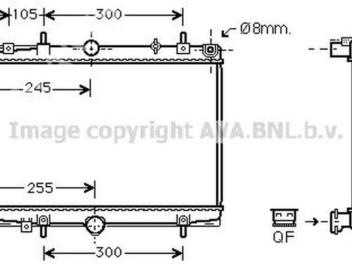 Used Water radiator Water radiator PEUGEOT 406 (8B) 2.0 16V (136 hp) 34254062 34254062