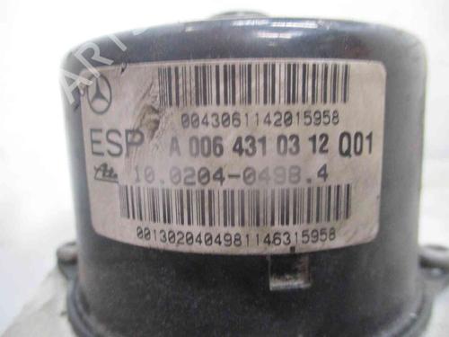 Used ABS pump MERCEDES-BENZ C-CLASS (W203) C 200 CDI (203.004) (102 hp) 19735866
