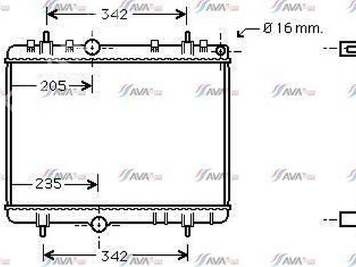 Used Water radiator Water radiator CITROËN C4 I (LC_) 1.6 HDi (90 hp) 40468063 40468063