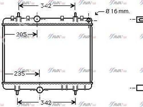 Used Water radiator CITROËN C4 I (LC_) 1.6 HDi (90 hp) 24187446