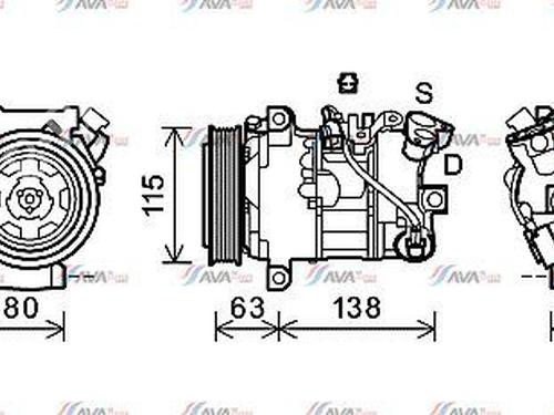 Used AC compressor AC compressor FORD FIESTA V (JH_, JD_) 1.4 TDCi (68 hp) 32714846 32714846