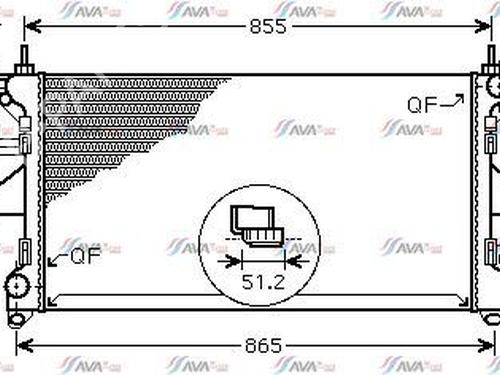 Used Water radiator PEUGEOT BOXER Van 2.2 HDi 130 (131 hp) 32004418