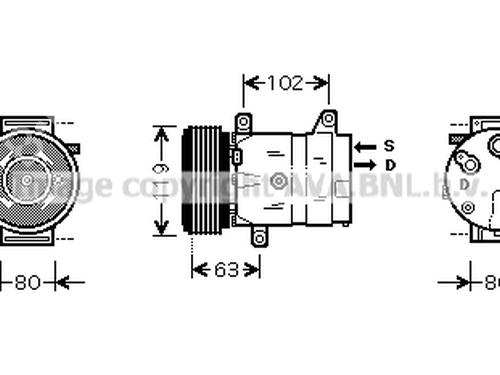 AC Kompressor RENAULT TRAFIC II Bus (JL) 2.5 dCi 145 (JL0J) (146 hp) 26629269