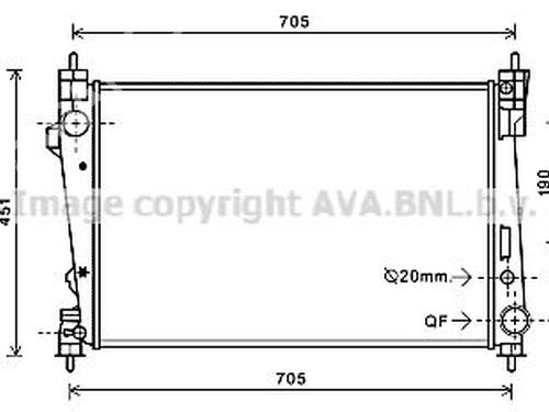 Radiateur à eau ALFA ROMEO GIULIETTA (940_) 1.6 JTDM (940FXD1A) (105 hp) 32128098