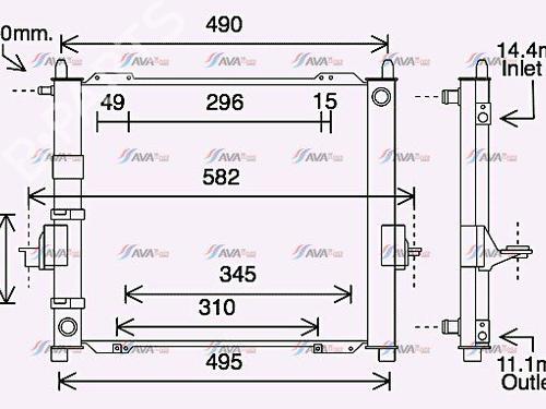 Used Water radiator RENAULT TWINGO I (C06_) 1.2 16V (C06C, C06D, C06K) (75 hp) 29962100