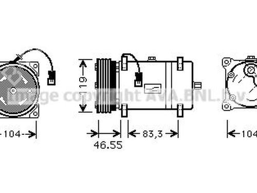 Used AC compressor AC compressor PEUGEOT 206 Hatchback (2A/C) 2.0 HDI 90 (90 hp) 24011463 24011463