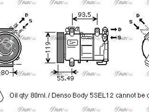 Used AC compressor DACIA SANDERO II 1.5 dCi (90 hp) 26624395